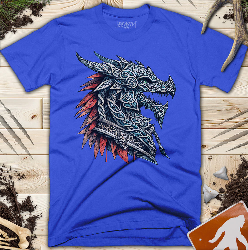 Celtic Dragon Warrior Head T-Shirt