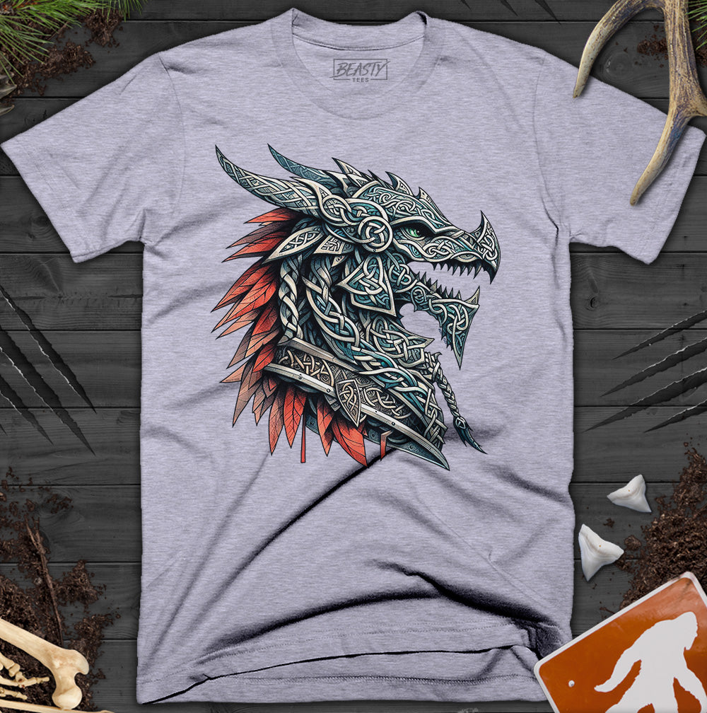 Celtic Dragon Warrior Head T-Shirt