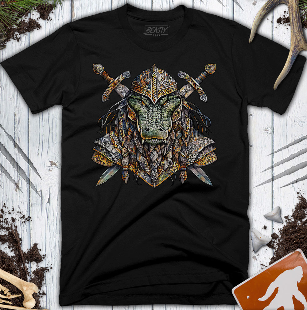 Celtic Alligator Warrior Head T-Shirt