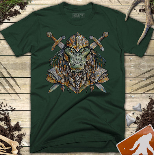 Celtic Alligator Warrior Head T-Shirt