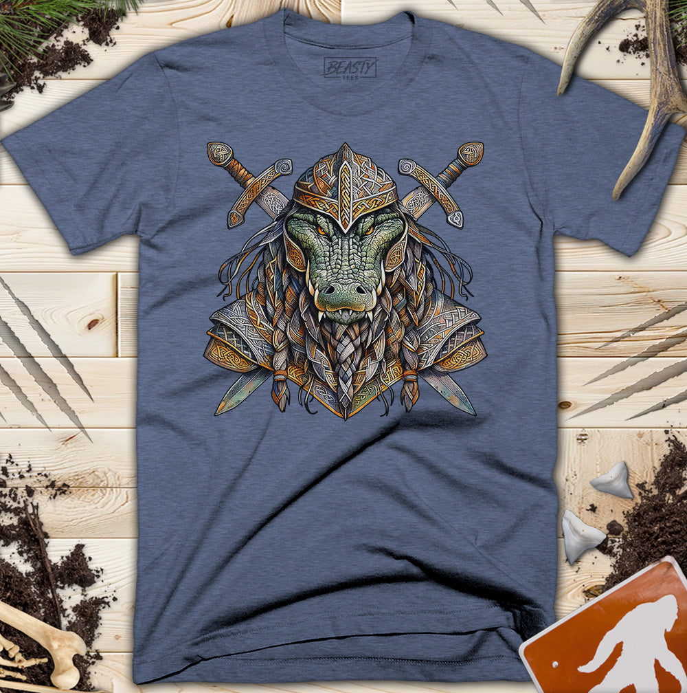 Celtic Alligator Warrior Head T-Shirt