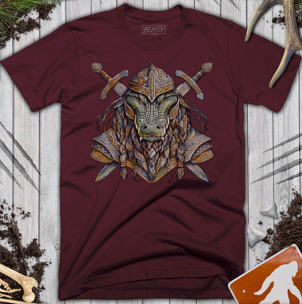 Celtic Alligator Warrior Head T-Shirt