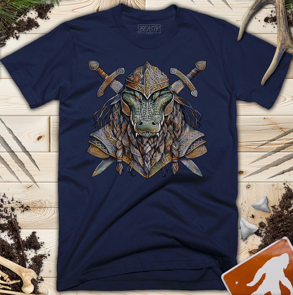 Celtic Alligator Warrior Head T-Shirt
