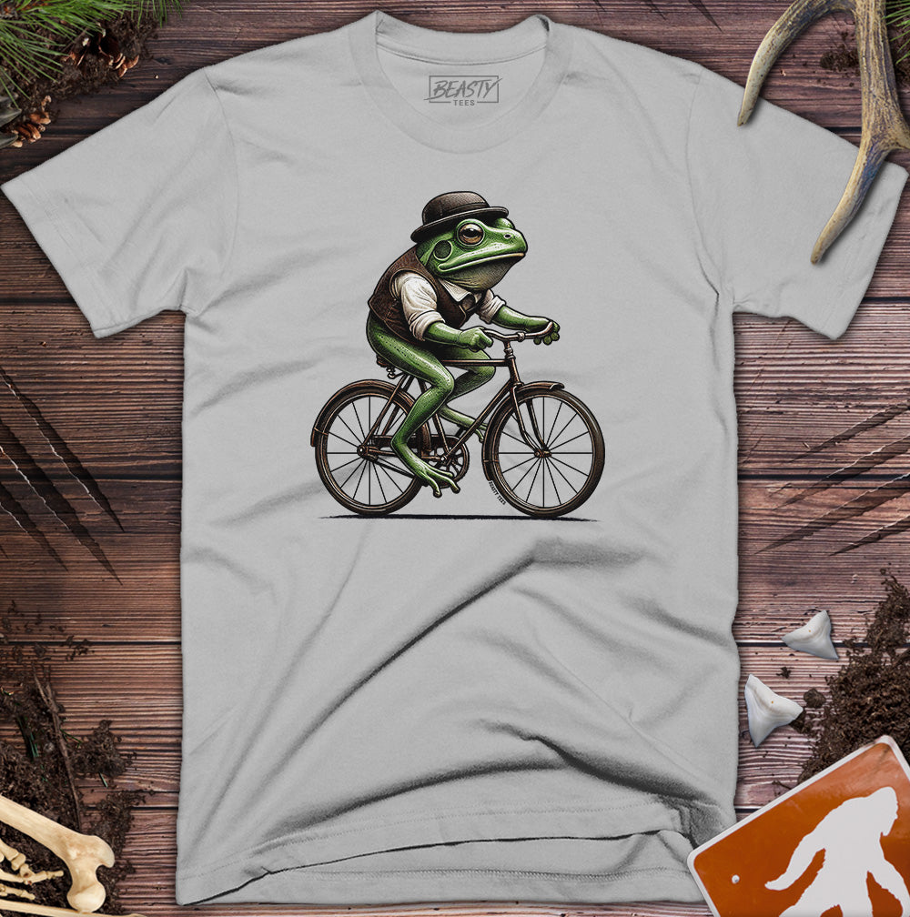 Vintage Frog Riding Bicycle T-Shirt