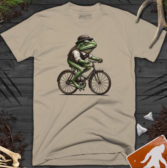 Vintage Frog Riding Bicycle T-Shirt