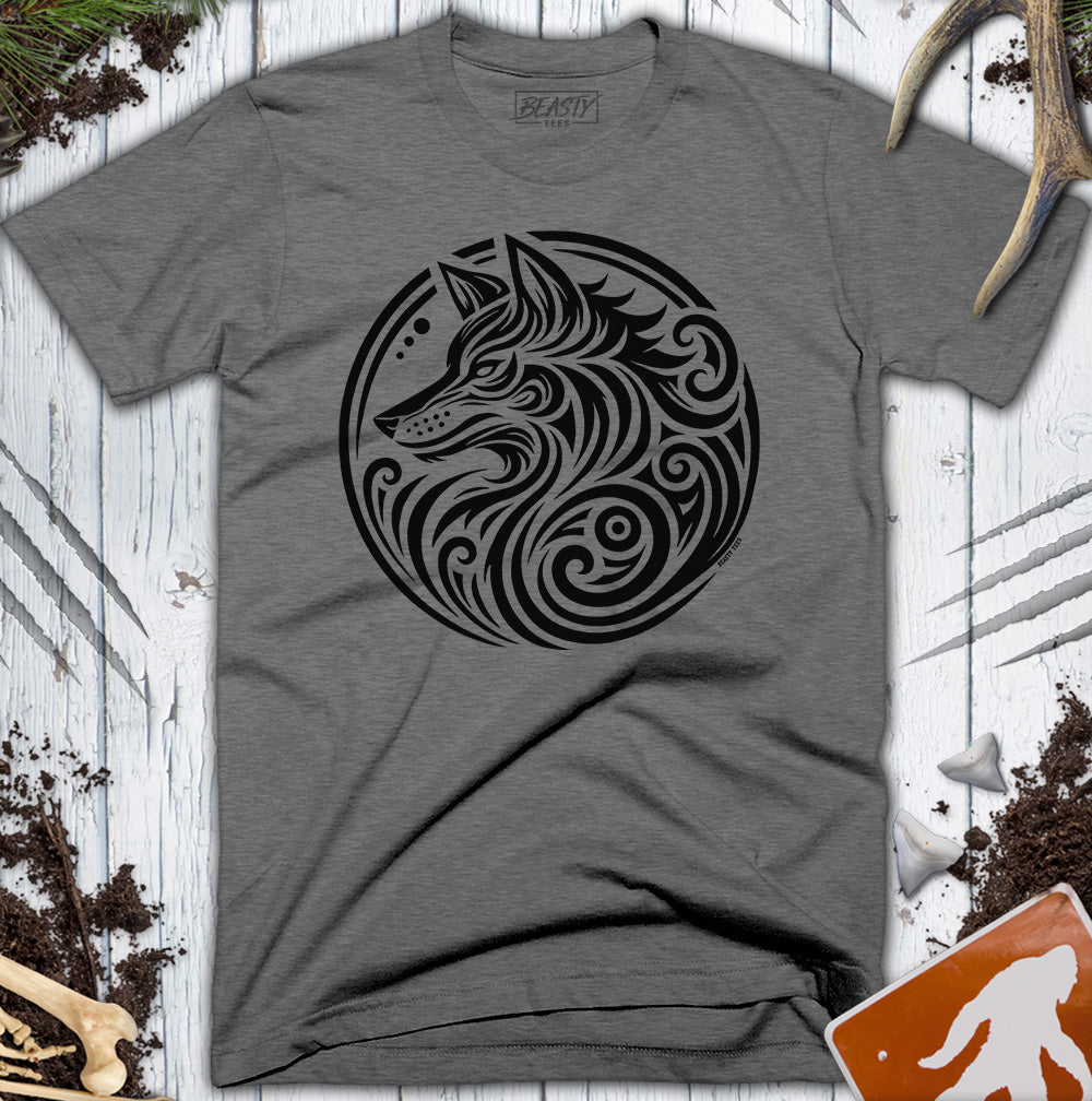 Tribal Wolf Head T-Shirt