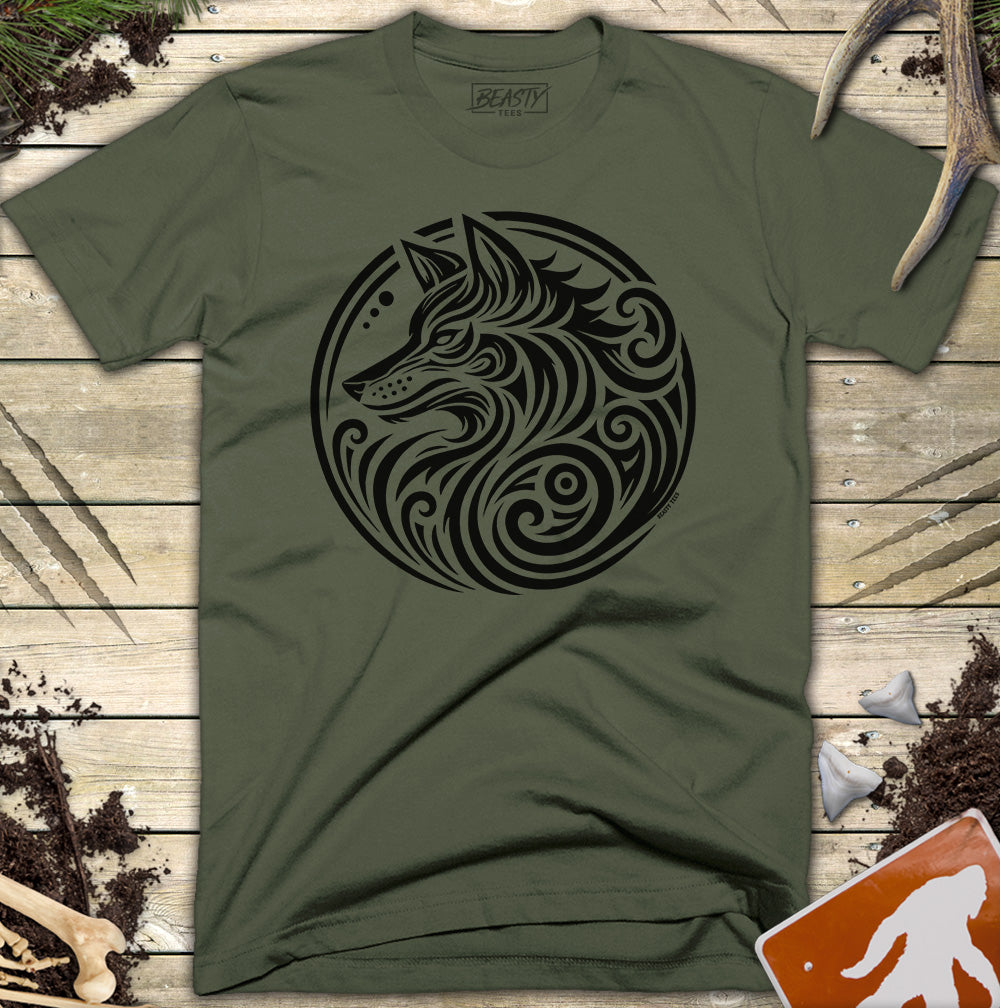 Tribal Wolf Head T-Shirt