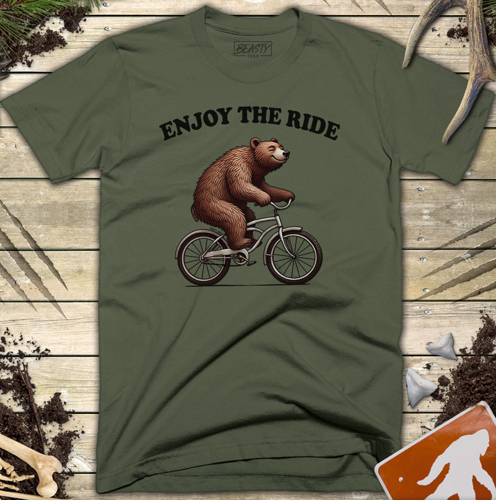 Enjoy The Ride Bear Bicycle T-Shirt