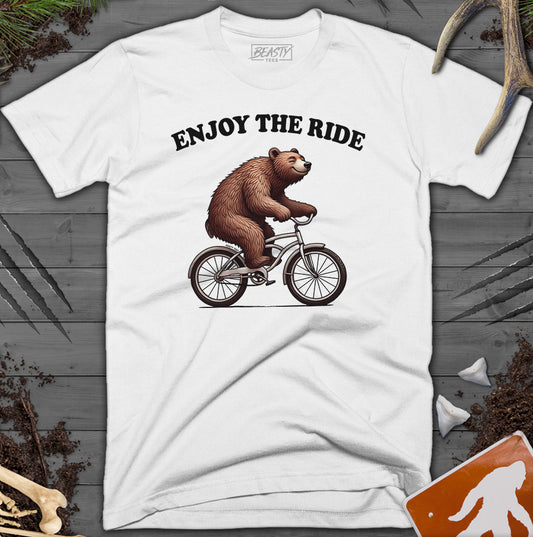 Enjoy The Ride Bear Bicycle T-Shirt
