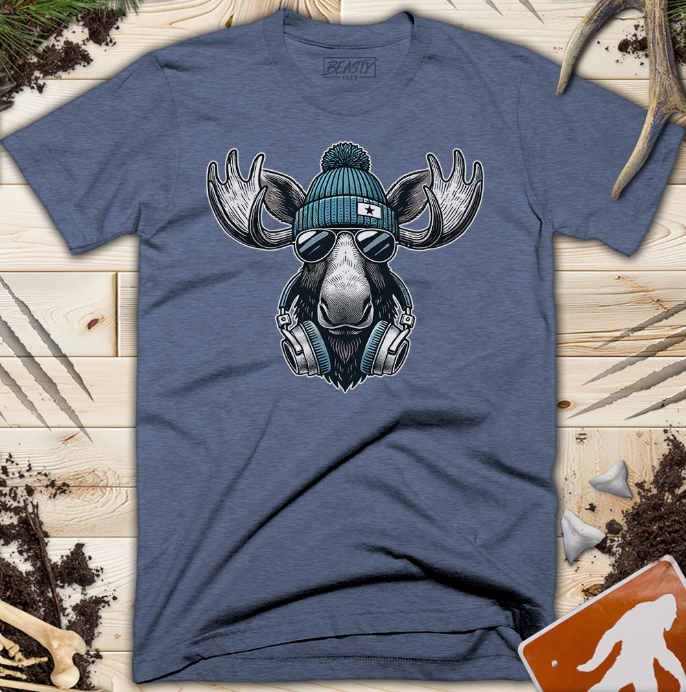 Cool Moose Headphones & Sunglasses T-Shirt