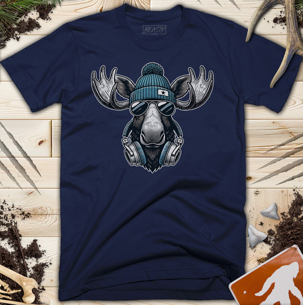 Cool Moose Headphones & Sunglasses T-Shirt