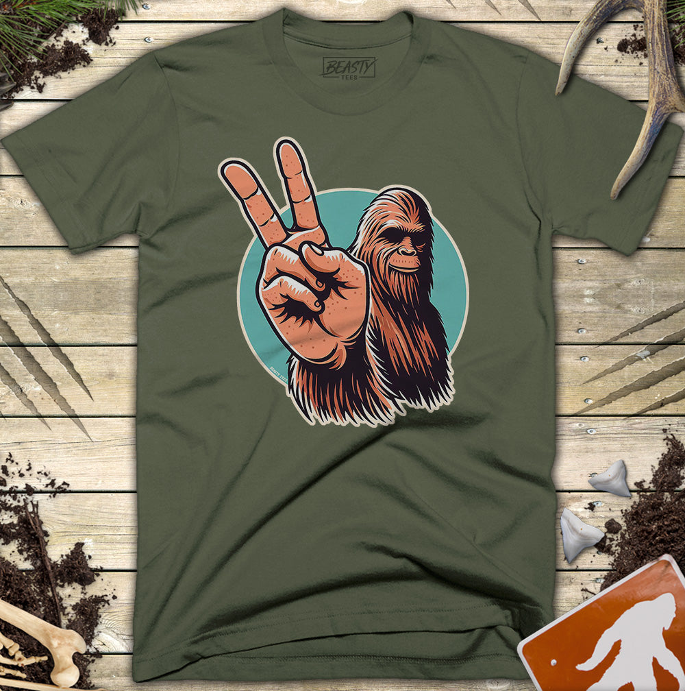 Peace Sign Bigfoot T-Shirt