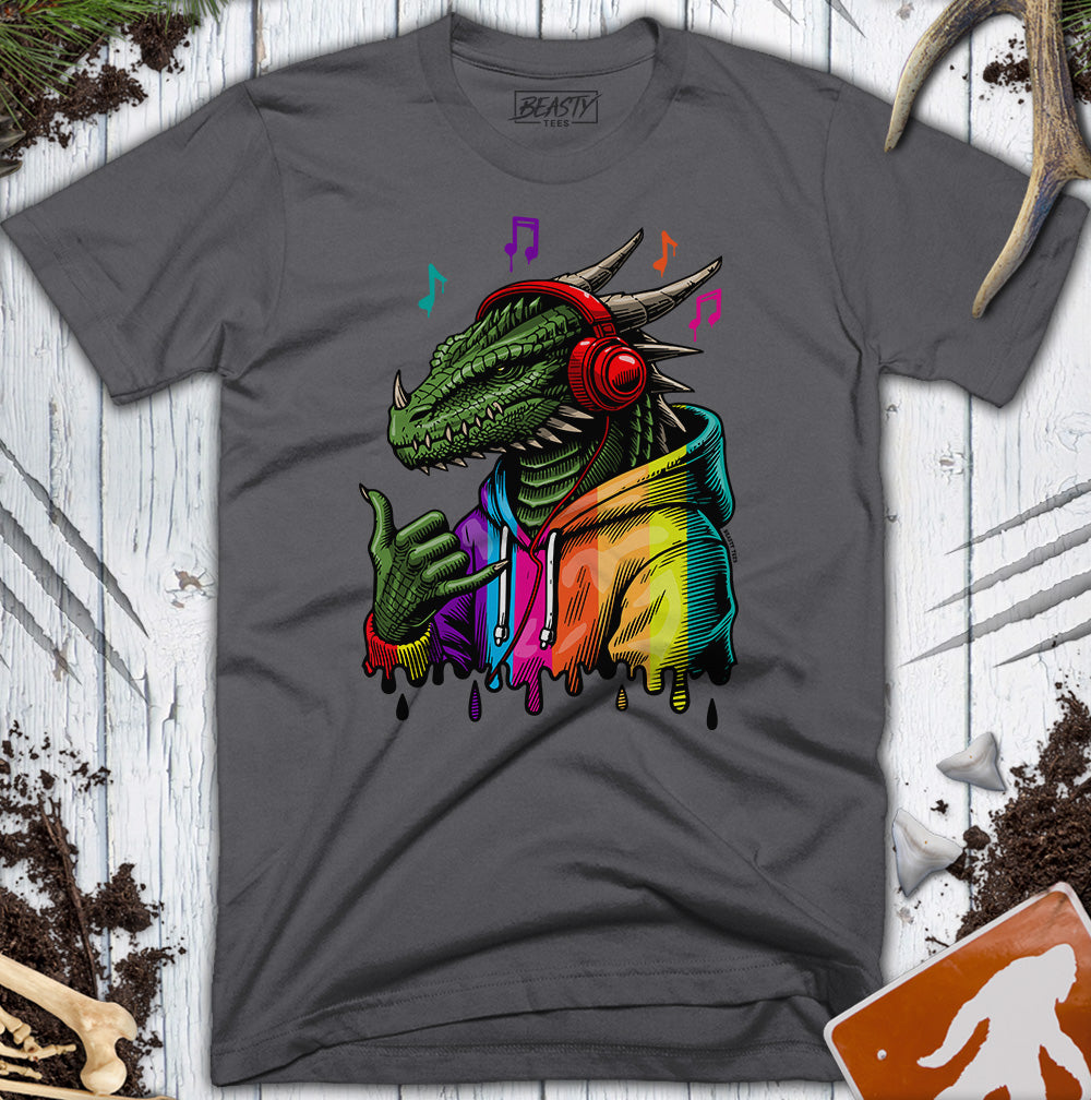 Hip Hop Headphones Gamer Dragon T-Shirt