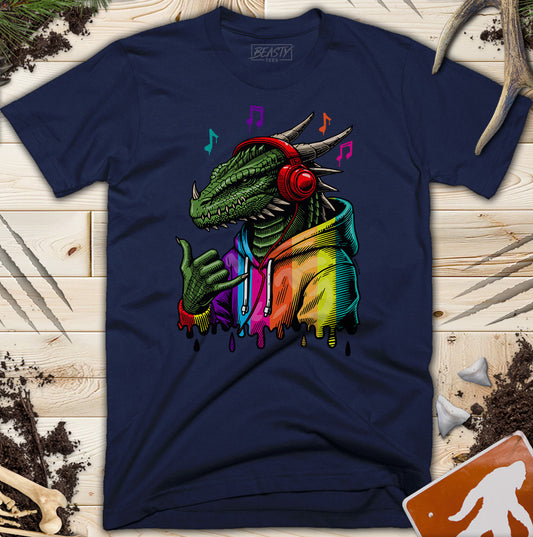 Hip Hop Headphones Gamer Dragon T-Shirt