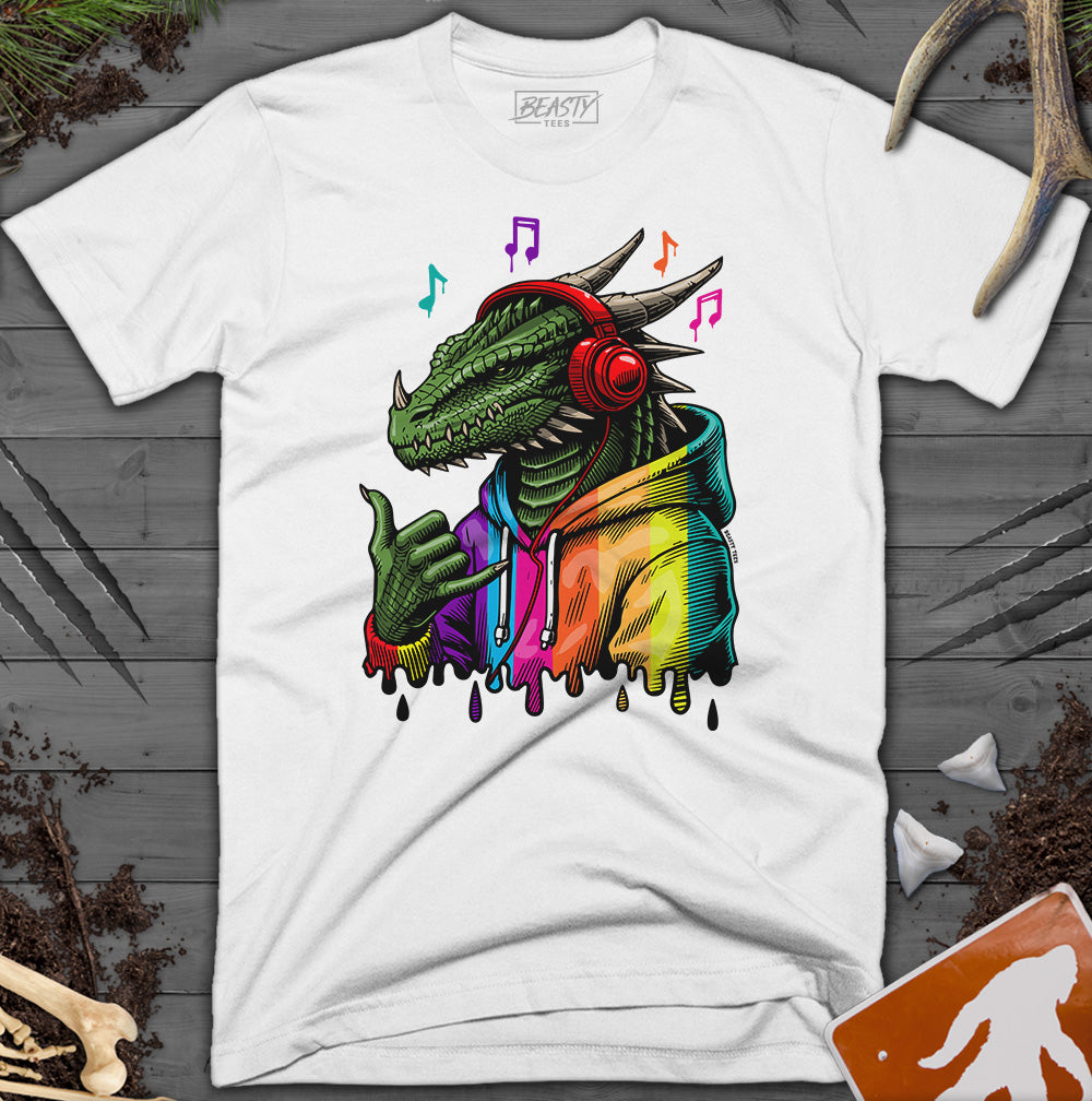 Hip Hop Headphones Gamer Dragon T-Shirt