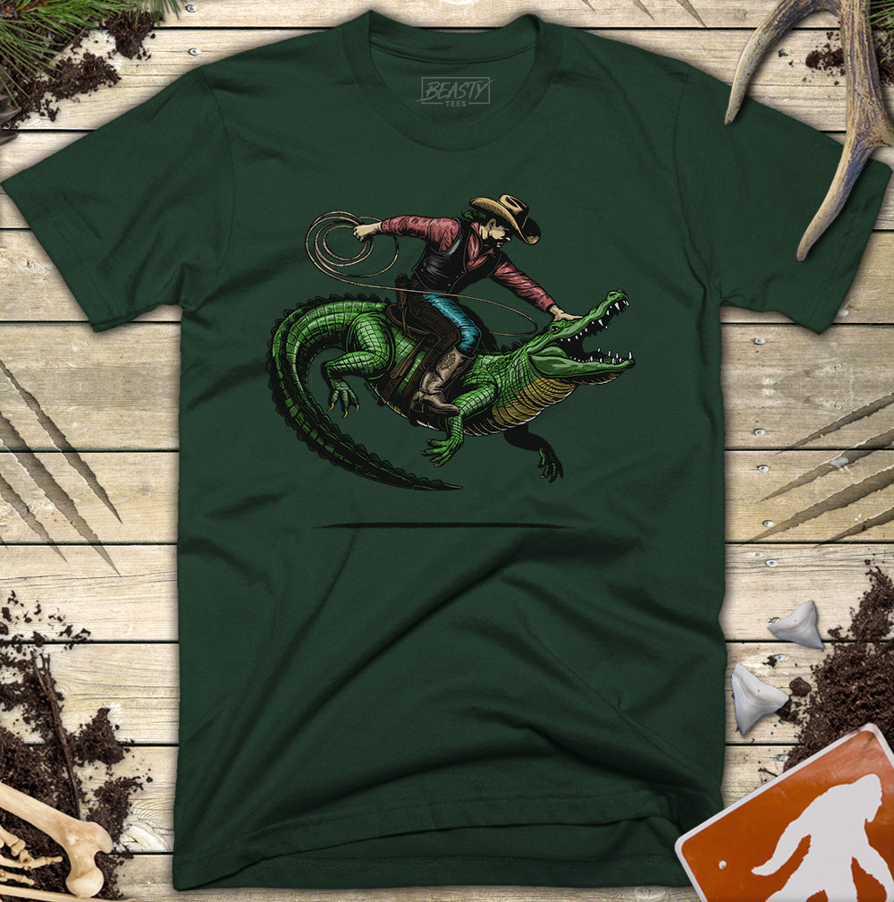 Cowboy Riding Alligator T-Shirt