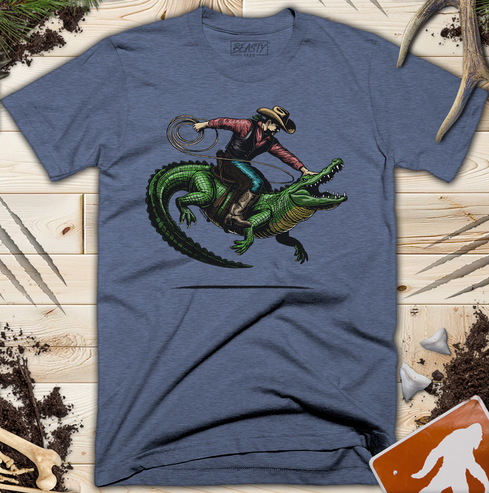 Cowboy Riding Alligator T-Shirt