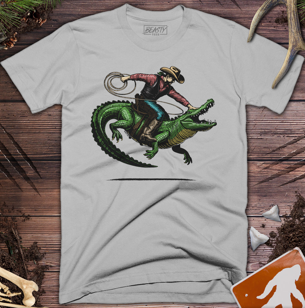 Cowboy Riding Alligator T-Shirt