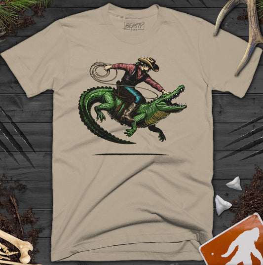 Cowboy Riding Alligator T-Shirt