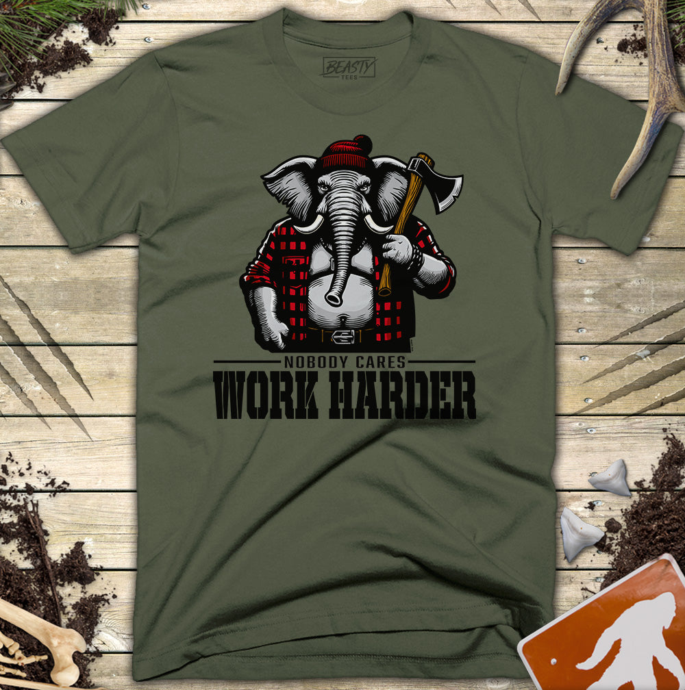 Nobody Cares Work Harder Elephant T-Shirt