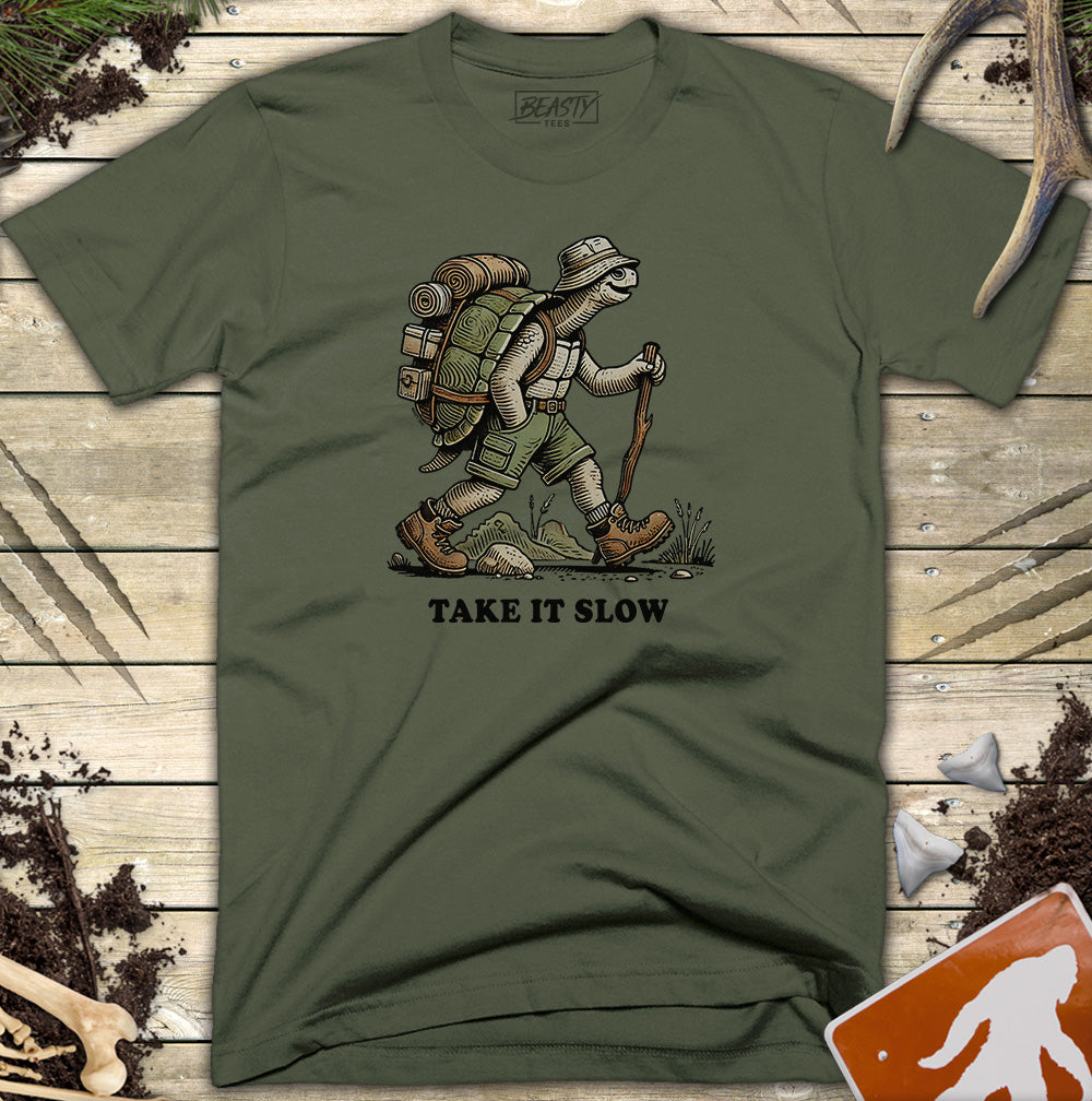 Take It Slow Hiking Turtle T-Shirt