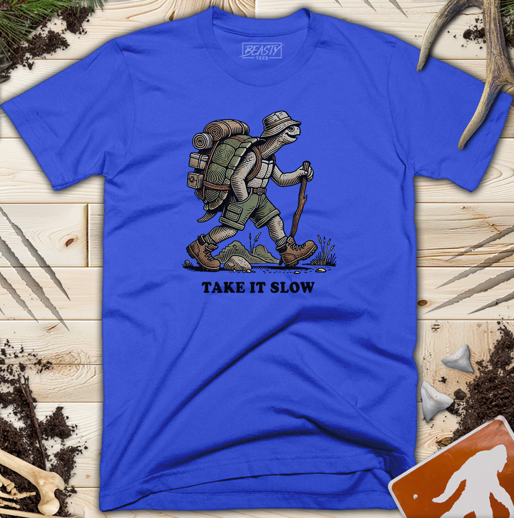 Take It Slow Hiking Turtle T-Shirt