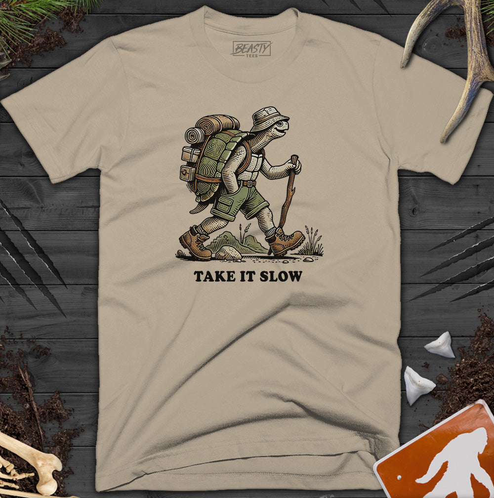Take It Slow Hiking Turtle T-Shirt