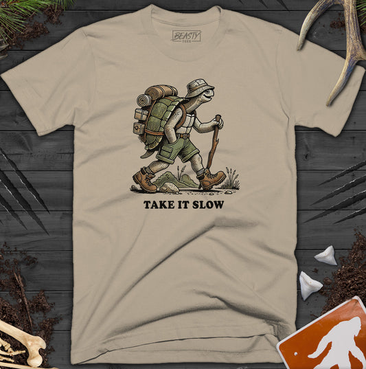 Take It Slow Hiking Turtle T-Shirt