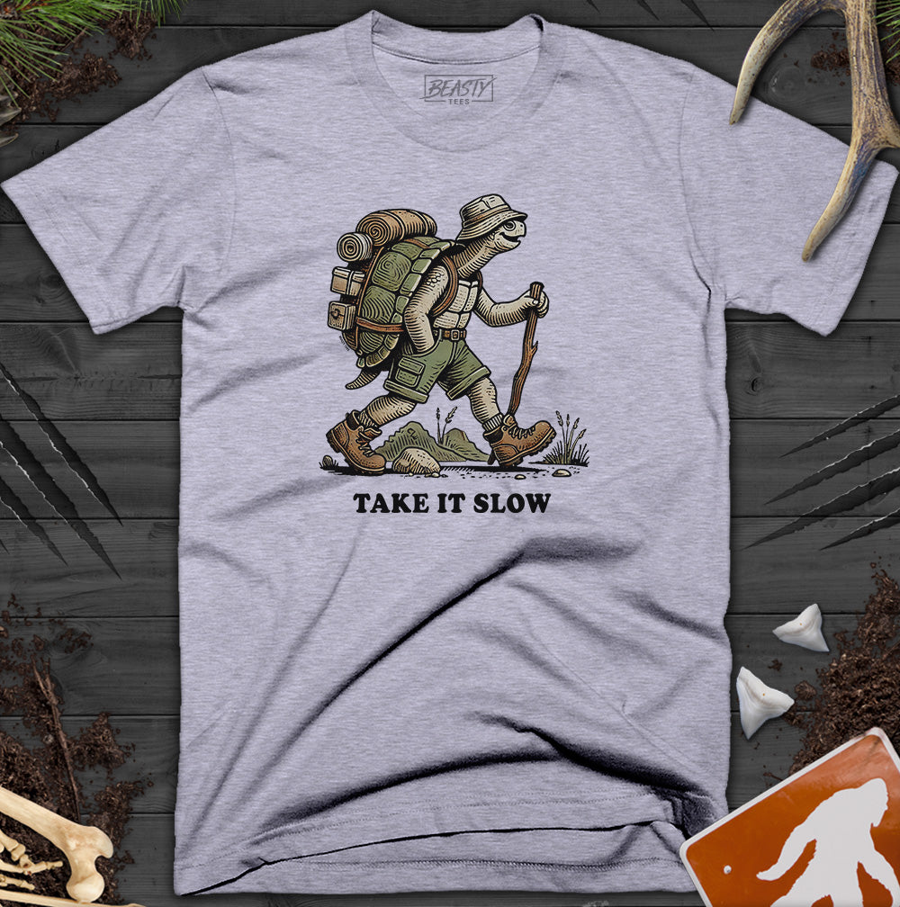 Take It Slow Hiking Turtle T-Shirt