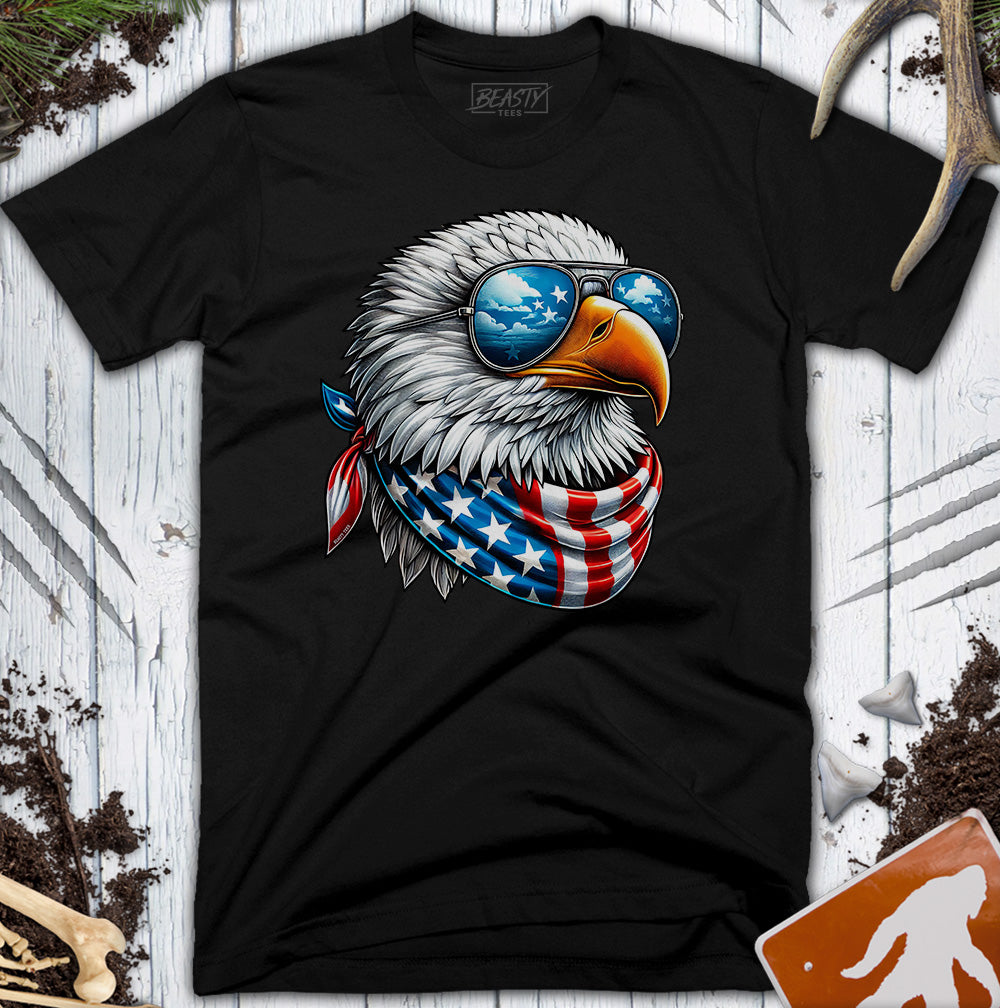Cool USA Flag American Eagle T-Shirt