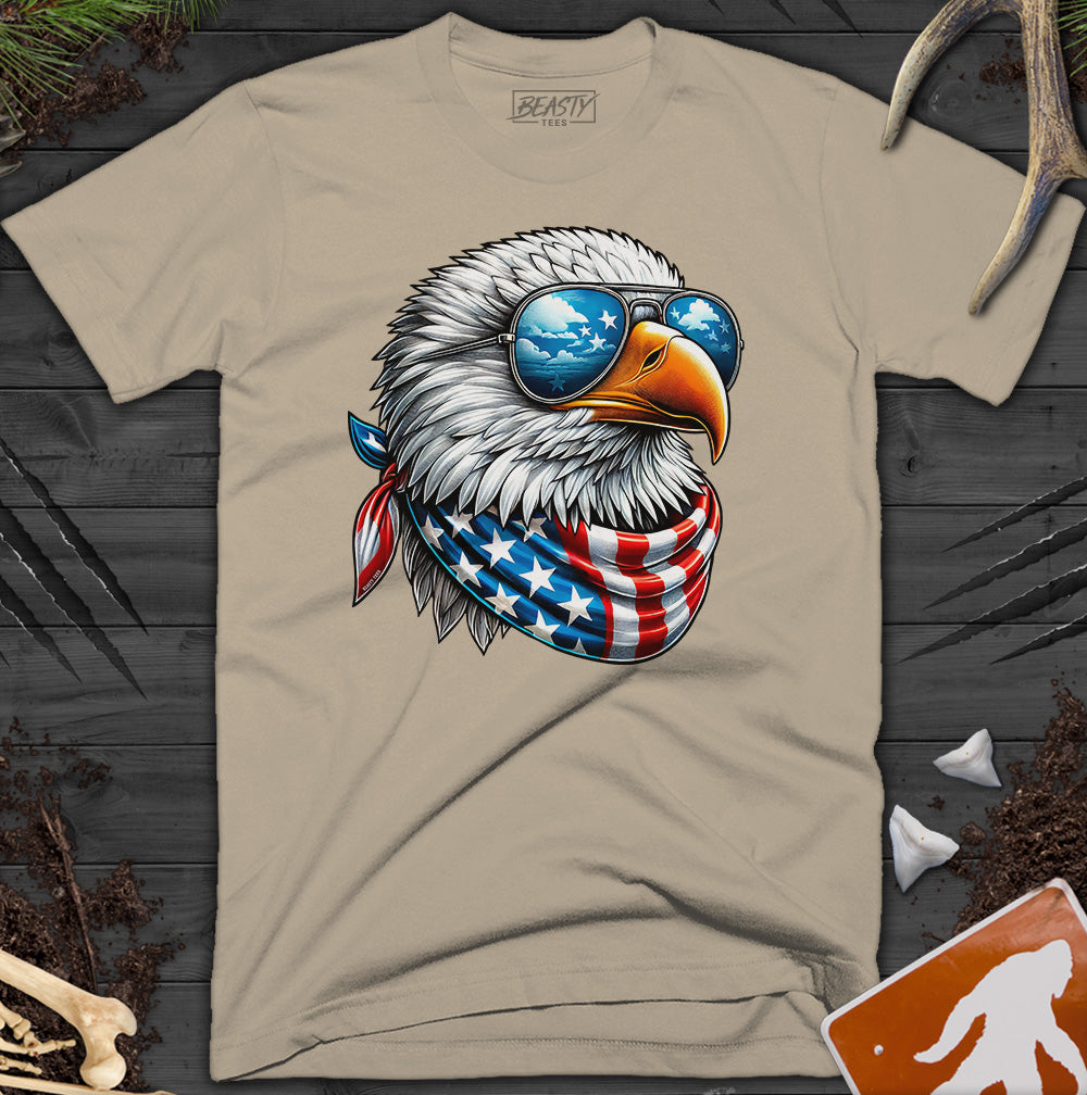 Cool USA Flag American Eagle T-Shirt