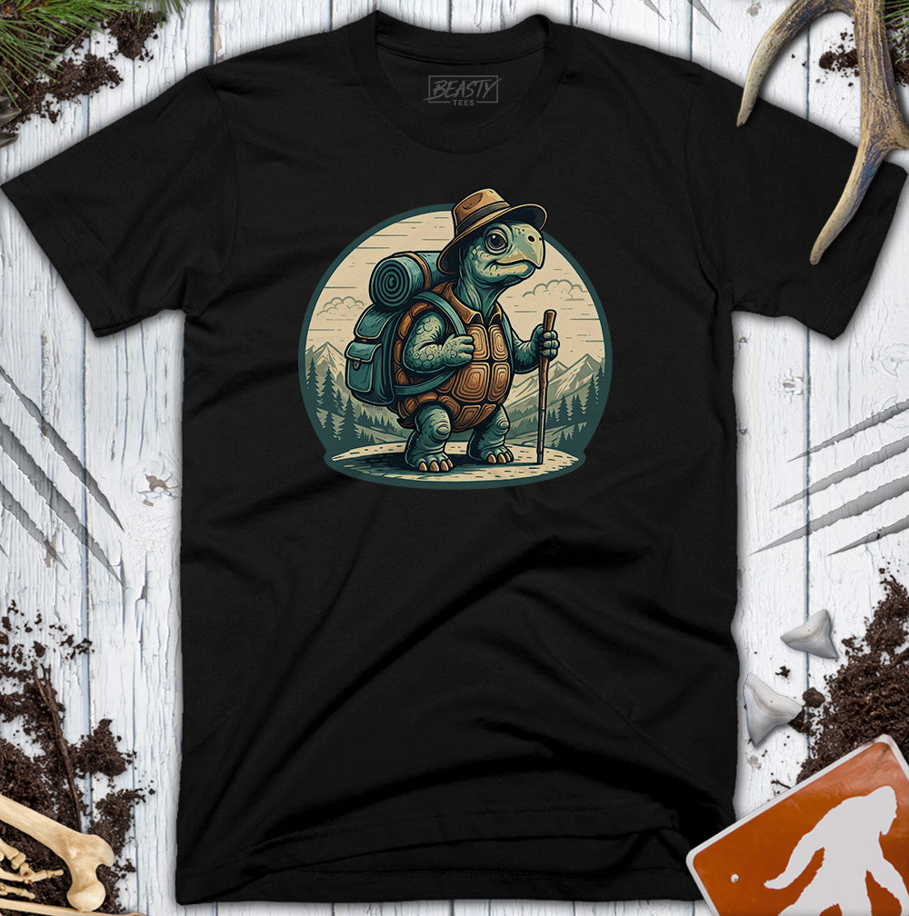Old Hiking Turtle T-Shirt