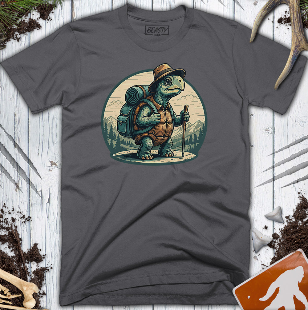 Old Hiking Turtle T-Shirt