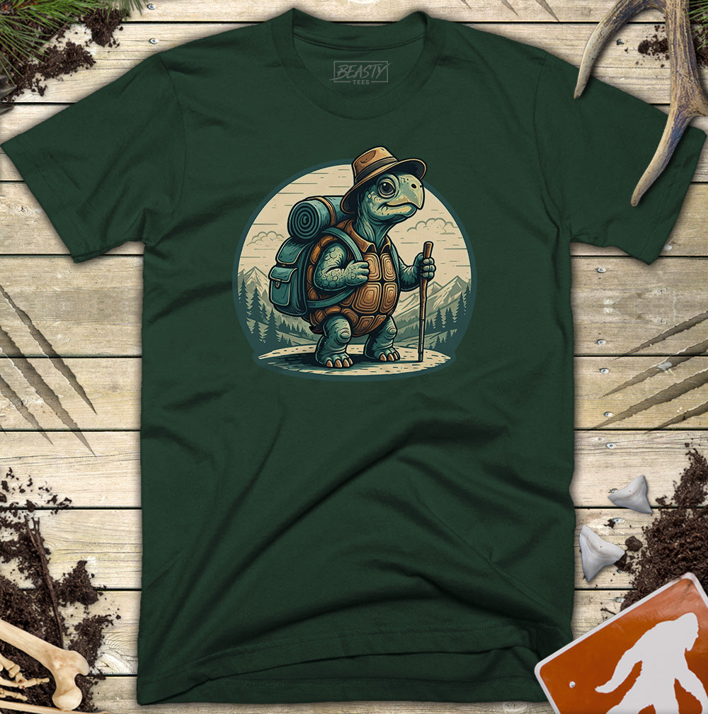 Old Hiking Turtle T-Shirt
