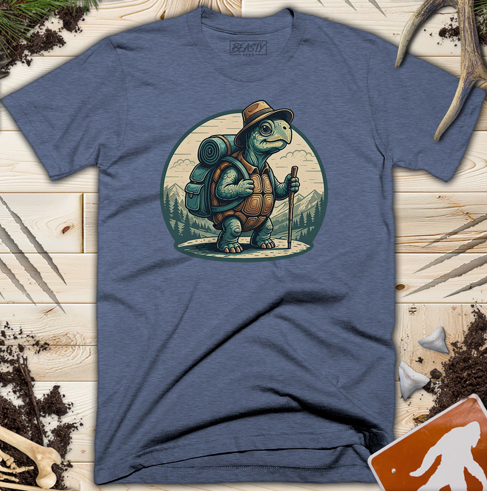Old Hiking Turtle T-Shirt