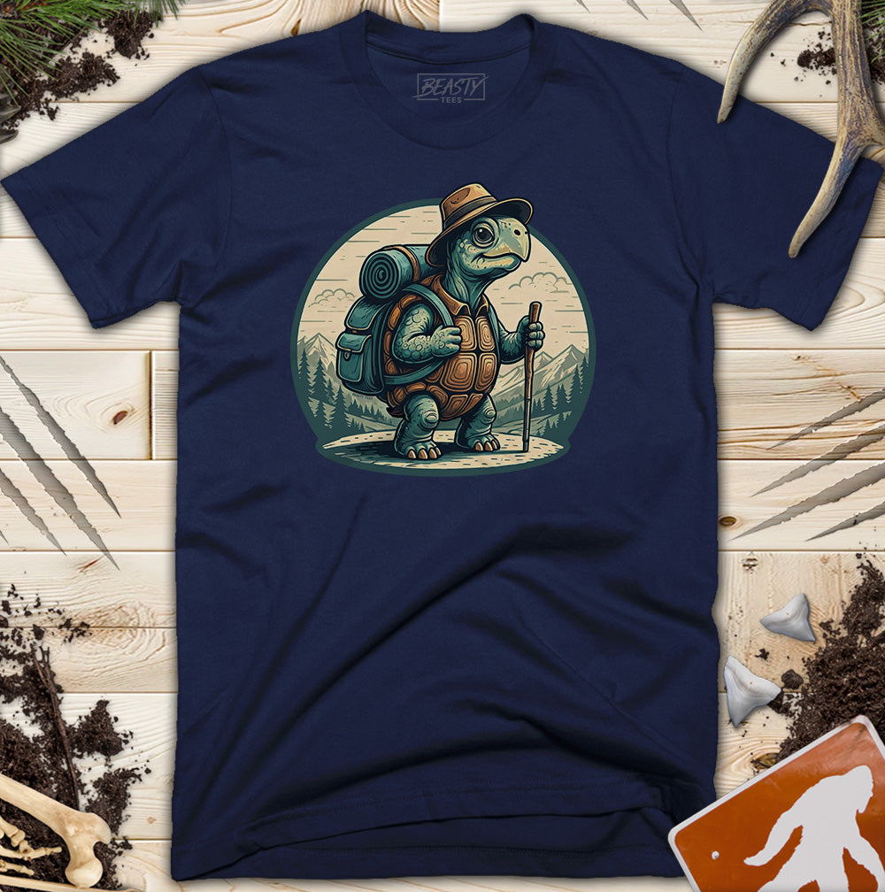 Old Hiking Turtle T-Shirt