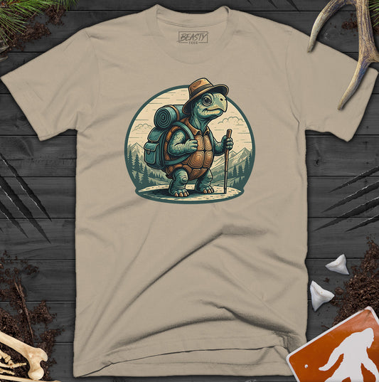 Old Hiking Turtle T-Shirt