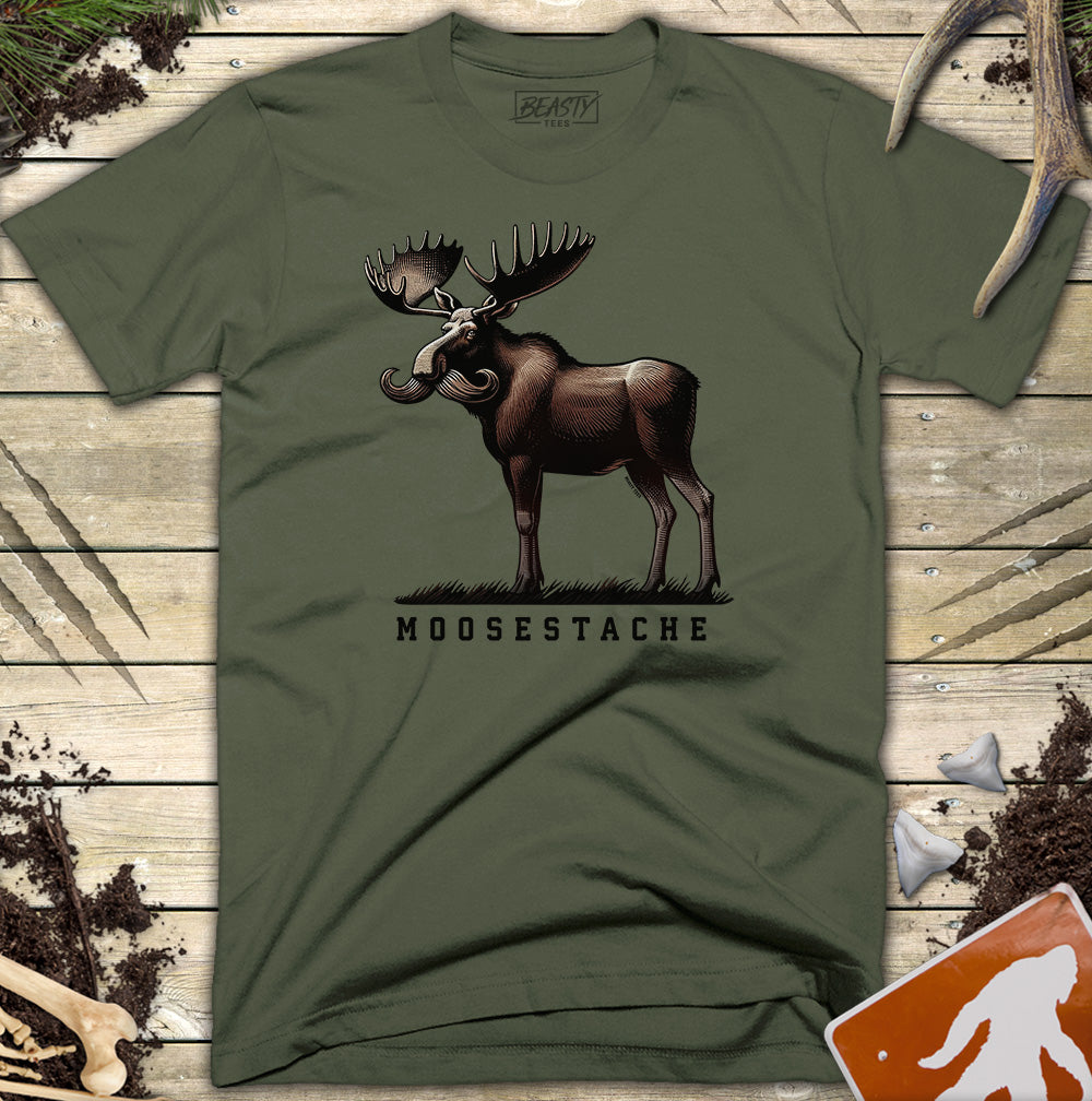 Moosestache Moose T-Shirt